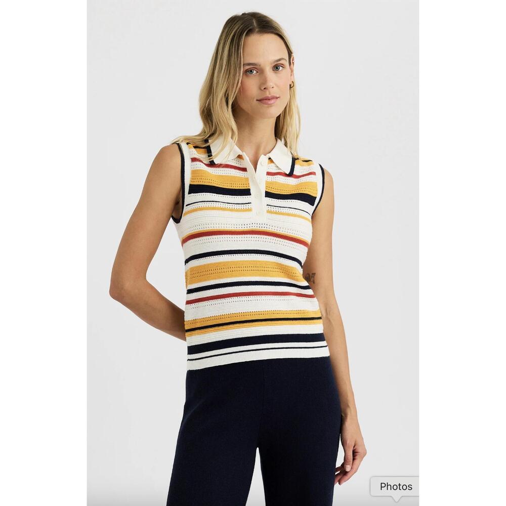 NEW ONE GREY DAY coach polo in marigold combo